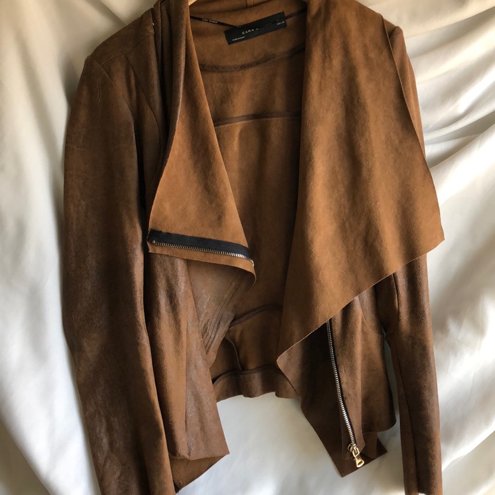 Zara Woman Faux Suede jacket size XS